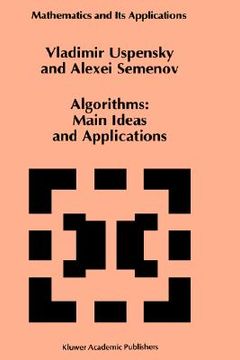 portada algorithms: main ideas and applications (en Inglés)