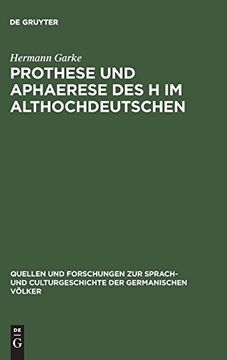 portada Prothese und Aphaerese des h im Althochdeutschen (en Alemán)