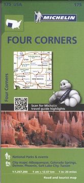 portada Michelin USA Four Corners Map 175 (Michelin Zoom USA Maps)