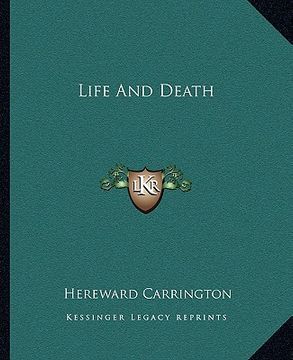 portada life and death (en Inglés)