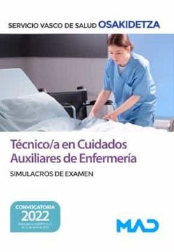 portada Tecnico/A en Cuidados Auxiliares de Enfermeria. Simulacros de Examen. Servicio Vasco de Salud (Osakidetza) (in Spanish)
