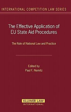 portada effective application of eu state aid procedures: the role of national law and practice (en Inglés)