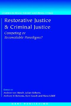 portada restorative justice and criminal justice (en Inglés)