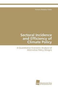 portada sectoral incidence and efficiency of climate policy (in English)
