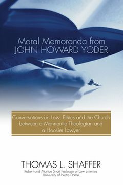 portada Moral Memoranda from John Howard Yoder (en Inglés)