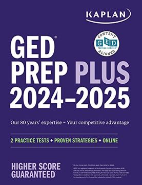 portada GED Test Prep Plus 2024-2025: Includes 2 Full Length Practice Tests, 1000+ Practice Questions, and 60+ Online Videos (en Inglés)