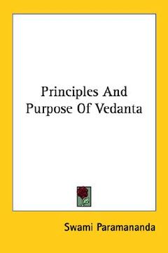 portada principles and purpose of vedanta (en Inglés)