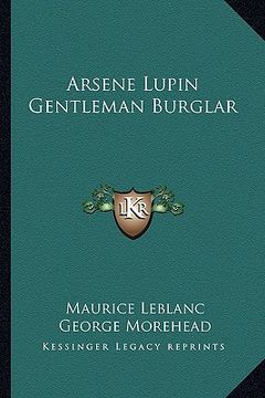 portada arsene lupin gentleman burglar (in English)