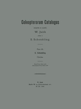 portada Coleopterorum Catalogus (en Inglés)