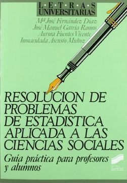 portada Resolución Problemas de Estadística Aplicada a Ciencias Sociales (Letras Universitarias)