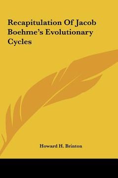 portada recapitulation of jacob boehme's evolutionary cycles (en Inglés)