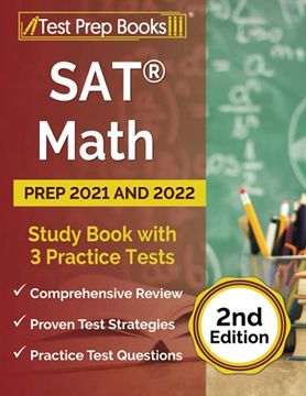 portada Sat Math Prep 2021 and 2022: Study Book With 3 Practice Tests: [2Nd Edition] 