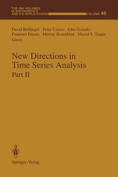 portada new directions in time series analysis: part ii (en Inglés)