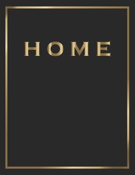portada Home: Gold and Black Decorative Book - Perfect for Coffee Tables, End Tables, Bookshelves, Interior Design & Home Staging Ad (en Inglés)