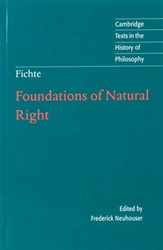portada Foundations of Natural Right Paperback (Cambridge Texts in the History of Philosophy) (en Inglés)