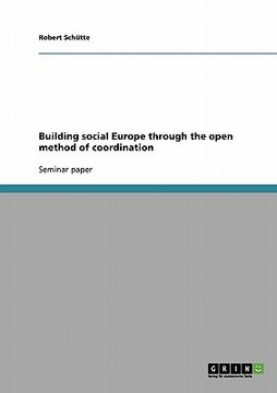 portada building social europe through the open method of coordination (en Inglés)