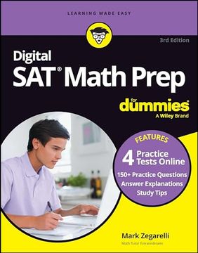 portada Digital sat Math Prep for Dummies, 3rd Edition: Book + 4 Practice Tests Online, Updated for the new Digital Format (in English)