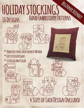 portada Holiday Stockings Hand Embroidery Patterns (en Inglés)