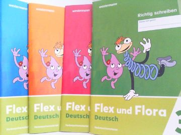 portada Flex und Flora - Lernpaket Deutsch Klasse 3 / 4 Themenhefte: Sprache Untersuchen, Richtig Schreiben, Texte Schreiben, Lesen. Plus Beilagen! (en Alemán)