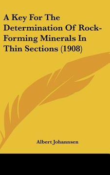 portada a key for the determination of rock-forming minerals in thin sections (1908) (en Inglés)