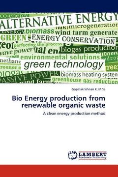 portada bio energy production from renewable organic waste (in English)