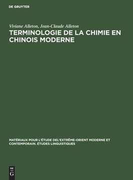 portada Terminologie de la Chimie en Chinois Moderne (en Francés)