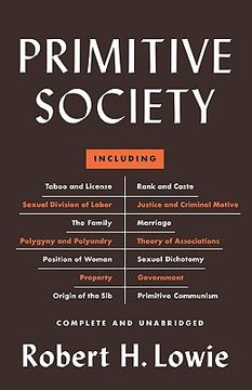 portada primitive society (en Inglés)