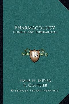 portada pharmacology: clinical and experimental (en Inglés)