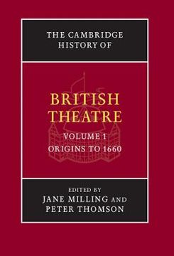 portada The Cambridge History of British Theatre 3 Volume Hardback Set: The Cambridge History of British Theatre: Volume 1, Origins to 1660 Hardback (in English)