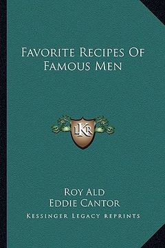 portada favorite recipes of famous men (in English)