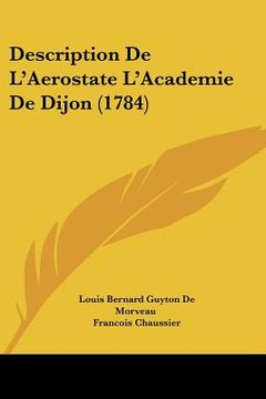 portada description de l'aerostate l'academie de dijon (1784)