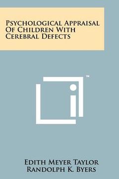 portada psychological appraisal of children with cerebral defects (en Inglés)