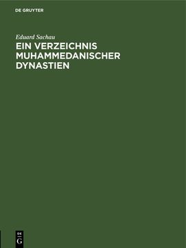 portada Ein Verzeichnis Muhammedanischer Dynastien (German Edition) [Hardcover ] (en Alemán)