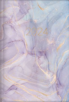 portada The Treasure of Wisdom - 2024 Daily Agenda - Purple Marble: A Daily Calendar, Schedule, and Appointment Book with an Inspirational Quotation or Bible (en Inglés)