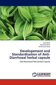 portada developement and standardisation of anti-diarrhoeal herbal capsule (in English)