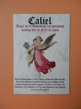 Libro Postal Caliel. ngel De La Guarda De Las Personas Nacidas