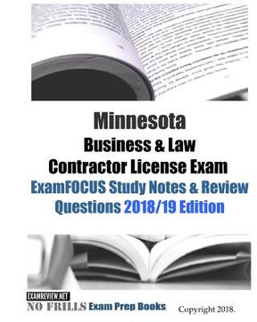 portada Minnesota Business & Law Contractor License Exam ExamFOCUS Study Notes & Review Questions (en Inglés)