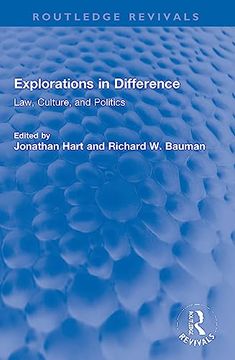 portada Explorations in Difference: Law, Culture, and Politics (Routledge Revivals) 