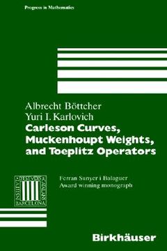 portada carleson curves, muckenhoupt weights, and toeplitz operators (en Inglés)