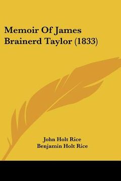 portada memoir of james brainerd taylor (1833)