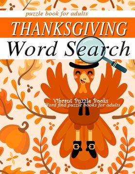 portada THANKSGIVING word search puzzle books for adults.: Word find puzzle books for adults (in English)