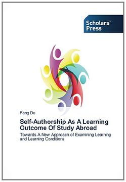 portada Self-Authorship As A Learning Outcome Of Study Abroad