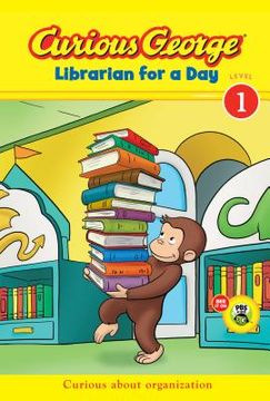 portada curious george librarian for a day (en Inglés)