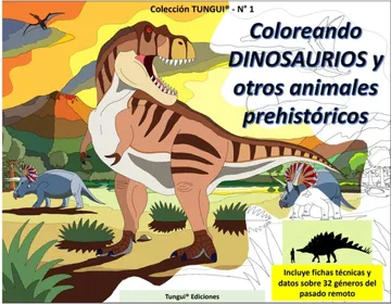 portada Coloreando Dinosaurios y Otros Animales Prehistóricos