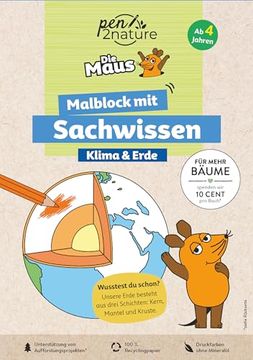 portada Die Maus - Malblock mit Sachwissen Klima and Erde (en Alemán)