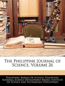portada the philippine journal of science, volume 26 (en Inglés)