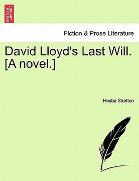 portada david lloyd's last will. [a novel.] (in English)