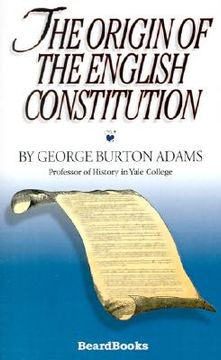 portada the origin of the english constitution (en Inglés)
