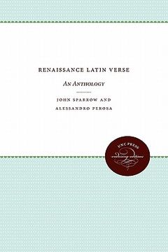 portada renaissance latin verse: an anthology (en Inglés)