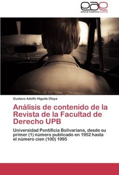 portada Análisis de contenido de la Revista de la Facultad de Derecho UPB